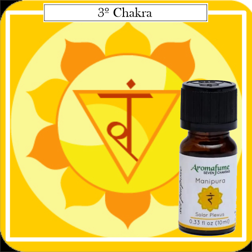 Aceite esencial 100% Natural Sinergia 3 °Chakra Manipura. Desarrollado para abrir y equilibrar los principales chakras con los aceites esenciales naturales.