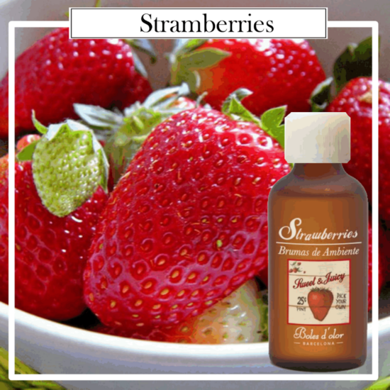 Brumas Naturales Boles d´Olor Strawberries, 50 ml. Ideales para utilizarlos en los Brumizadores / Humidificadores. Aromaterapia PARA TU HOGAR.