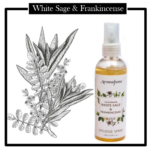 Aceite Spray Nebulizador Salvia Blanca & Frankincense. limpiar tu hogar de la energía negativa estancada. Aroma muy ligero y agradable. NUEVAS ENERGIAS