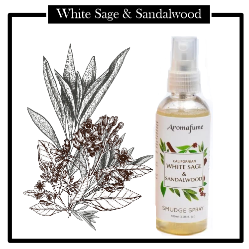 Aceite Spray Nebulizador White Sage & Sándalo, limpiar tu hogar de la energía negativa estancada. Aroma muy ligero y agradable. NUEVAS ENERGIAS