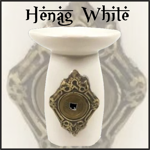 Lamparilla Quemador de Esencias Cerámica Henag White. IDEAL para el uso en combustión de aceites esenciales y ceras aromáticas naturales. AROMATERAPIA