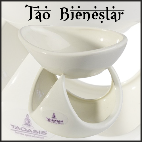 Lamparilla Quemador de Esencias Cerámica Tao Bienenstar. IDEAL para el uso en combustión de aceites esenciales y ceras aromáticas naturales. AROMATERAPIA