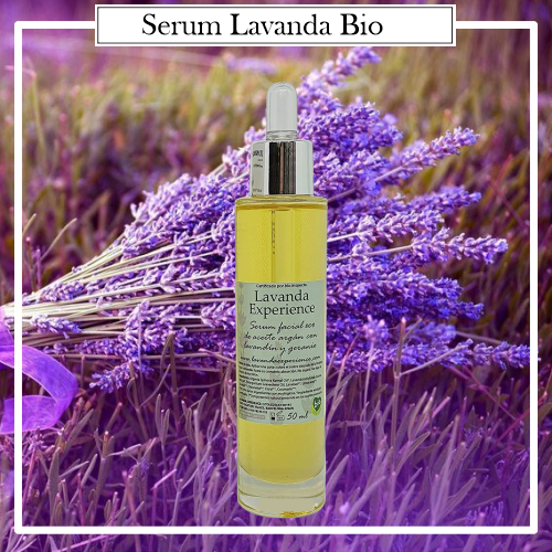 Serum Facial 100% Natural BIO Ecológico Lavanda hidrata y nutre tu piel en profundidad Producto de interes corporal para mejorar el equilibrio.