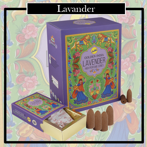 Incienso Conos Reflujo Natural Lavander. Elaborados poder conseguir un aroma natural y un desarrollo de su combustión descendente.