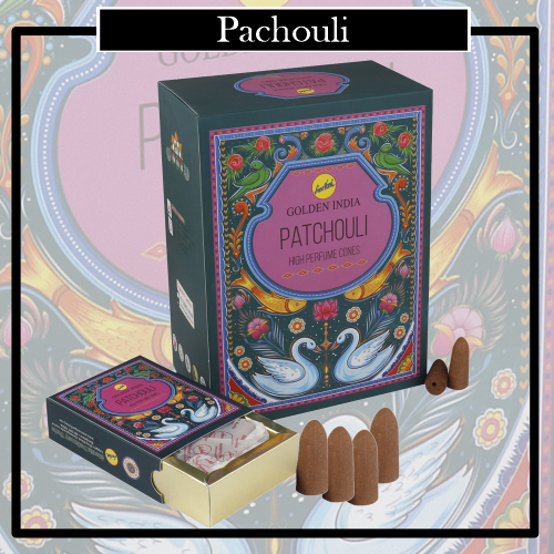 Incienso Conos Reflujo Natural Pachouli. Elaborados poder conseguir un aroma natural y un desarrollo de su combustión descendente.