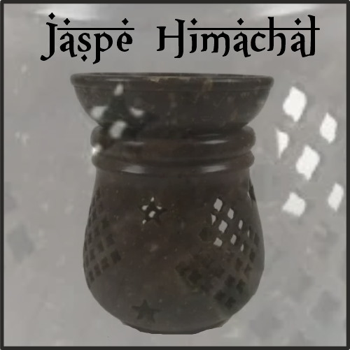 Lamparilla Quemador de Esencias Piedra Jaspe Himachal. IDEAL para el uso en combustión de aceites esenciales y ceras aromáticas naturales. AROMATERAPIA