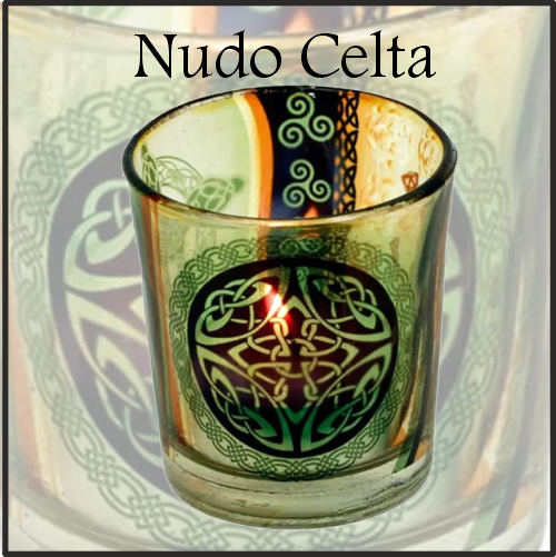 Portavela Artesanal Cristal Nudo Celta. Adecuado para el encendido de velas votivas y velas de té. Elegantes y muy decorativos para nuestro hogar.