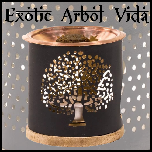 Quemador Difusor Exótico Incienso Solido Árbol Vida. Lamparilla especialmente elaborada para los inciensos solidos macerados, con un resultado inmejorable.