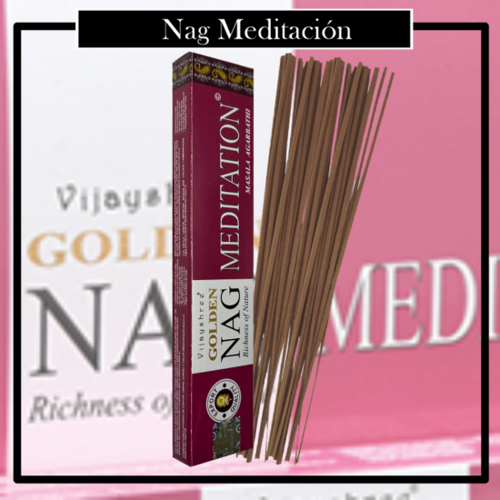 Incienso Vijayshree Golden, mezcla de las mejores especias, hierbas, extractos florales, aceites exóticos y otros ingredientes naturales. Origen India.