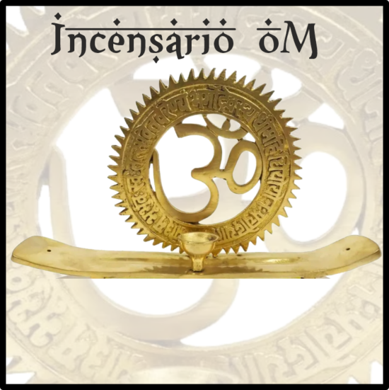 Incensario quemador elaborado de Bronce y tallado con representaciones de simbología. Ideal para trabajar inciensos varillas. Artesanía de India.