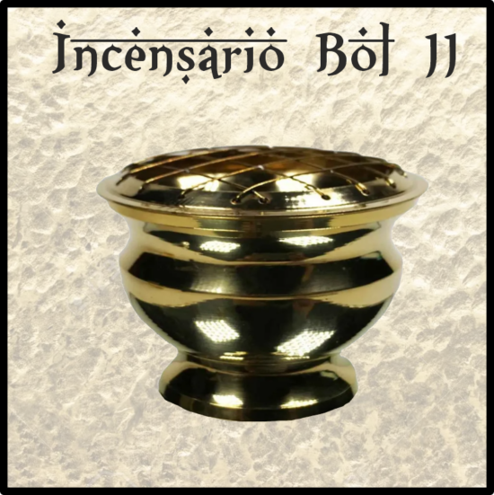 Incensario quemador LITURGICO especial para inciensos RESINAS NATURALES. Elaborado en metal, tallado y pintado a mano. Trabajo artesanal de India.