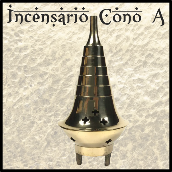 Incensario quemador LITURGICO especial para inciensos RESINAS NATURALES. Elaborado en metal, tallado y pintado a mano. Trabajo artesanal de India.