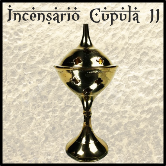 Incensario quemador LITURGICO especial para inciensos RESINAS NATURALES. Elaborado en metal, tallado y pintado a mano. Trabajo artesanal de India.