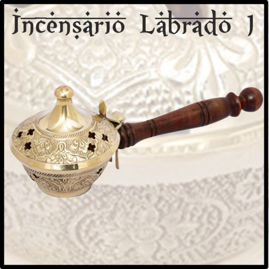 Incensario quemador LITURGICO especial para inciensos RESINAS NATURALES. Elaborado en metal, tallado y pintado a mano. Trabajo artesanal de India.