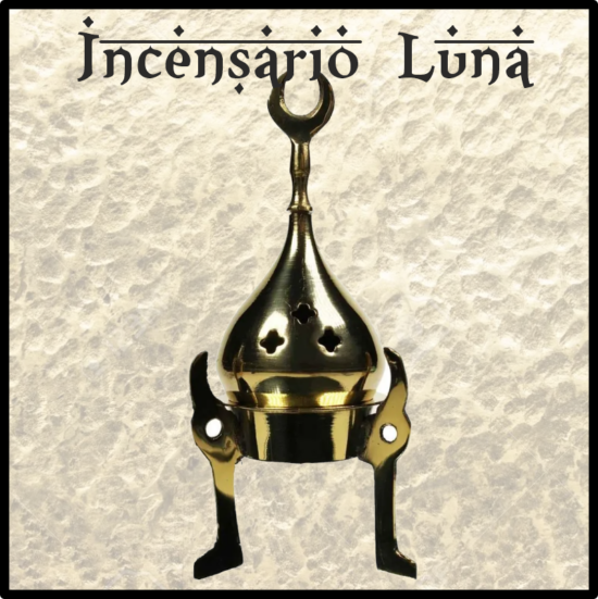 Incensario quemador LITURGICO especial para inciensos RESINAS NATURALES. Elaborado en metal, tallado y pintado a mano. Trabajo artesanal de India.