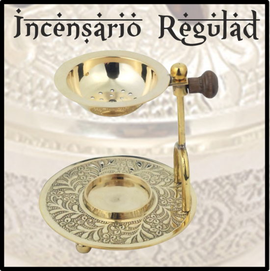 Incensario quemador LITURGICO especial para inciensos RESINAS NATURALES. Elaborado en metal, tallado y pintado a mano. Trabajo artesanal de India.