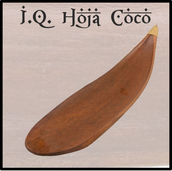 Incensario natural de hoja de Coco, pintado a mano. Ideal para trabajar inciensos en formato varillas. Grande, práctico y decorativo. ARTESANIA INDIA.