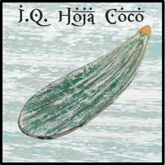 Incensario natural de hoja de Coco, pintado a mano. Ideal para trabajar inciensos en formato varillas. Grande, práctico y decorativo. ARTESANIA INDIA.